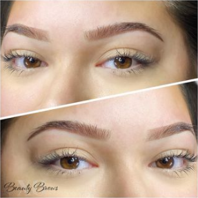 ombre microbladed combination semi-permanent tattoo brows